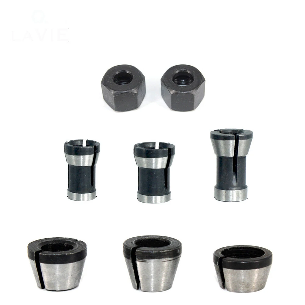 6mm 6.35mm 8mm Collet Chuck Adapter | Electric Router Engraving Trimming Machine | Woodworking Cutter