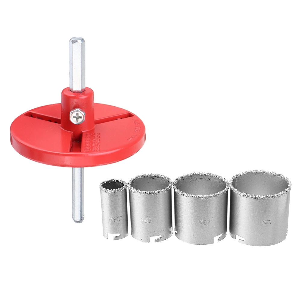 Drillpro 6pc Tile Hole Saw Kit - 33mm to 73mm Ceramic Cutter Set