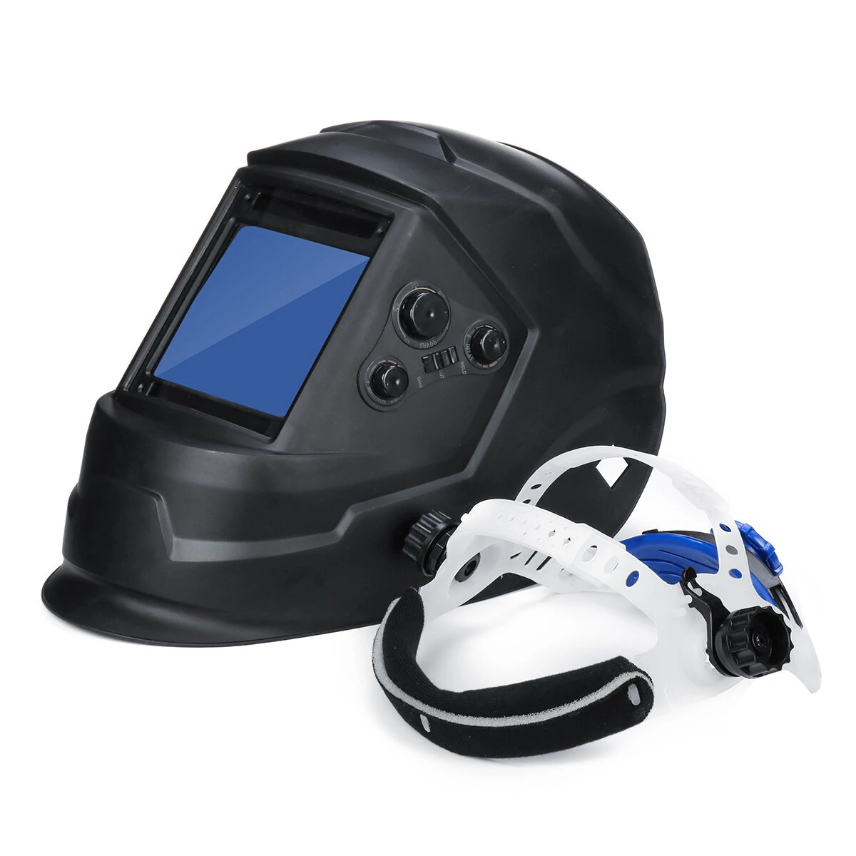 Solar Auto Darkening Welding Helmet - Big View Area, 4 Sensors, Arc Tig Mig