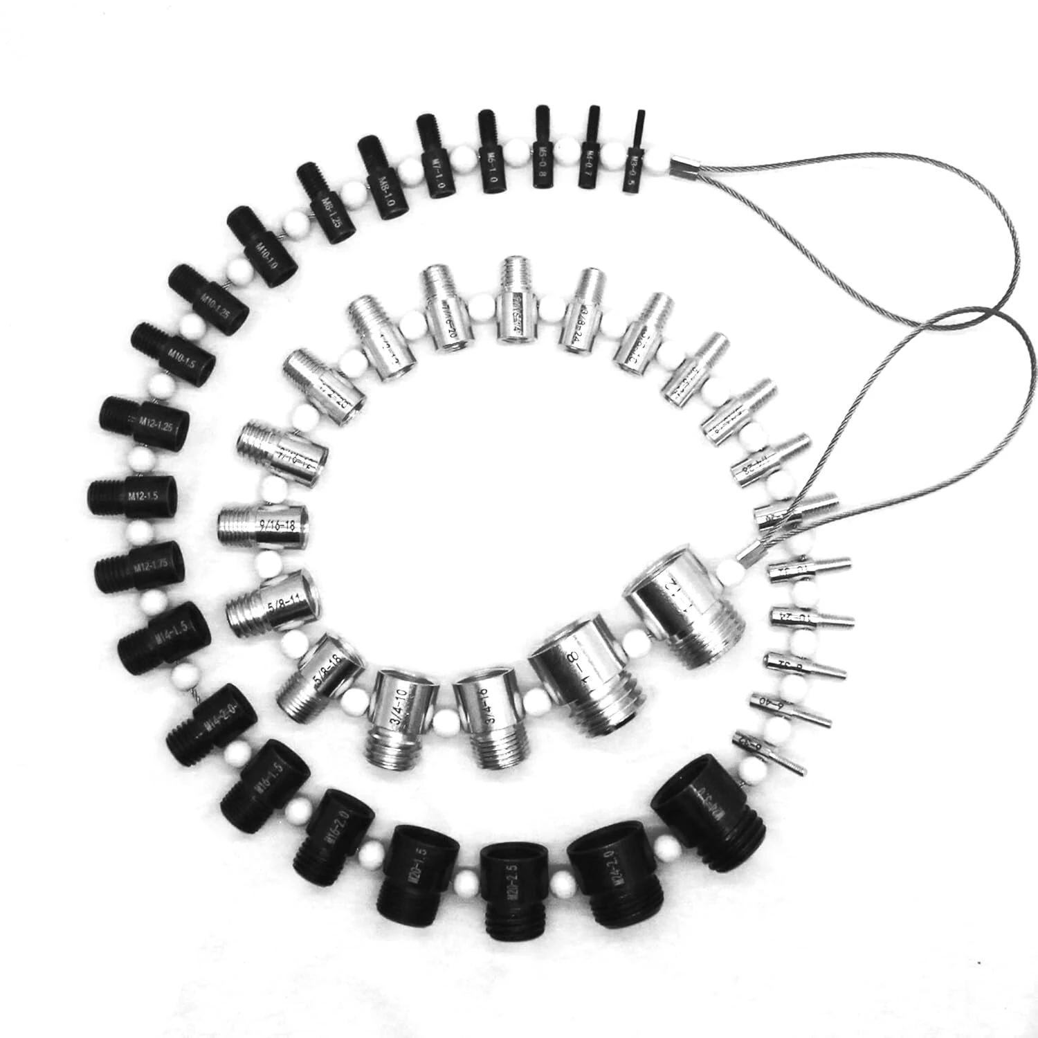 SWTC-44 Thread Checker Set - 44PCS Nut & Bolt Gauges | 23 Inch & 21 Metric Sizes | Stainless Steel