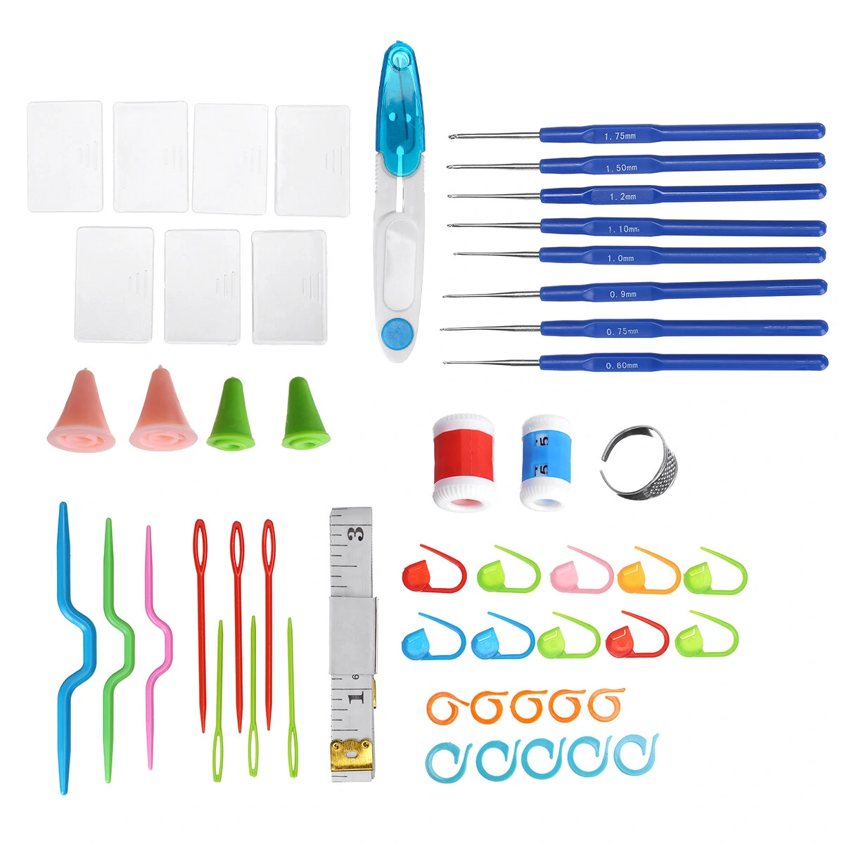 Weaving Tools Kit - 47PCS Crochet Needle Hook & Sewing Set With Box