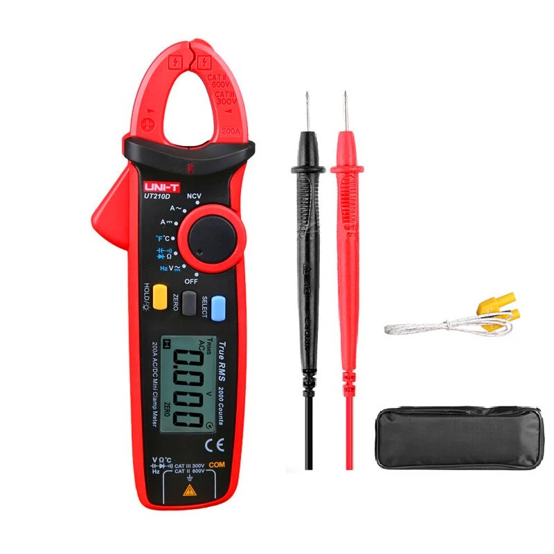 UNI-T UT210D Digital Clamp Meter - AC/DC Current, Temperature, Capacitance