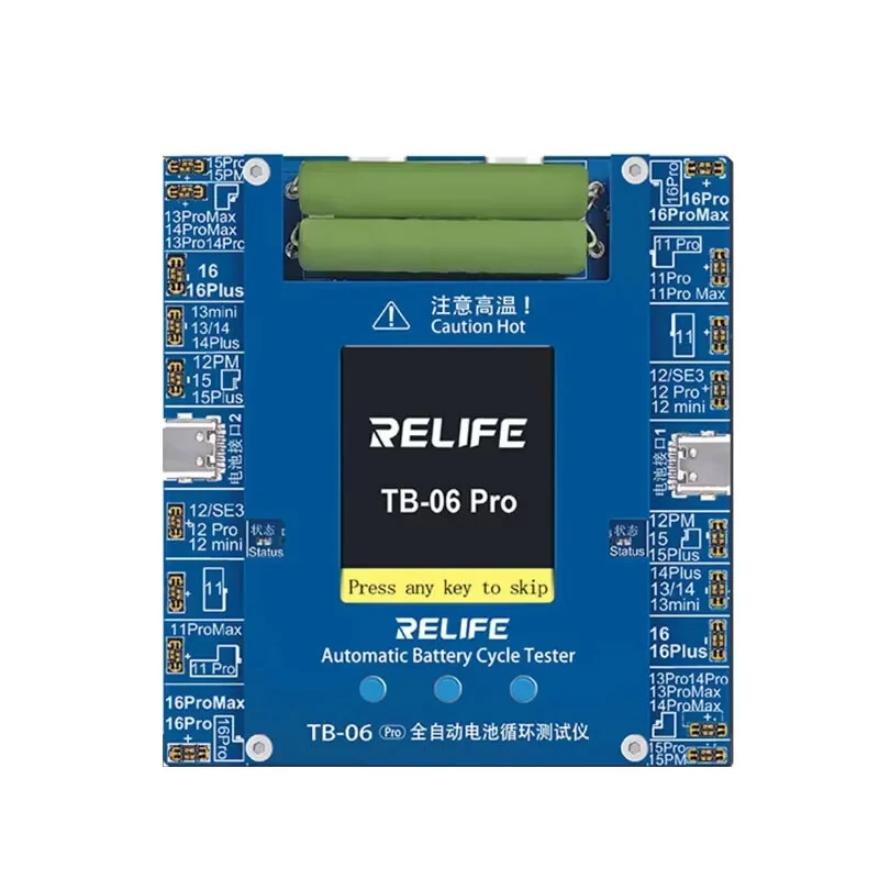 RELIFE TB-06 Pro Battery Tester - Dual-Channel for iPhone 11-16 Series | Health Repair & Charging