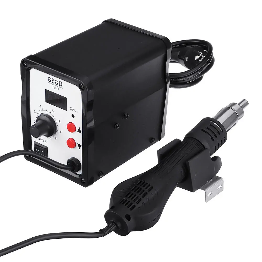 220V 868D Digital Soldering Station | LCD Display Hot Air Gun & Iron Set