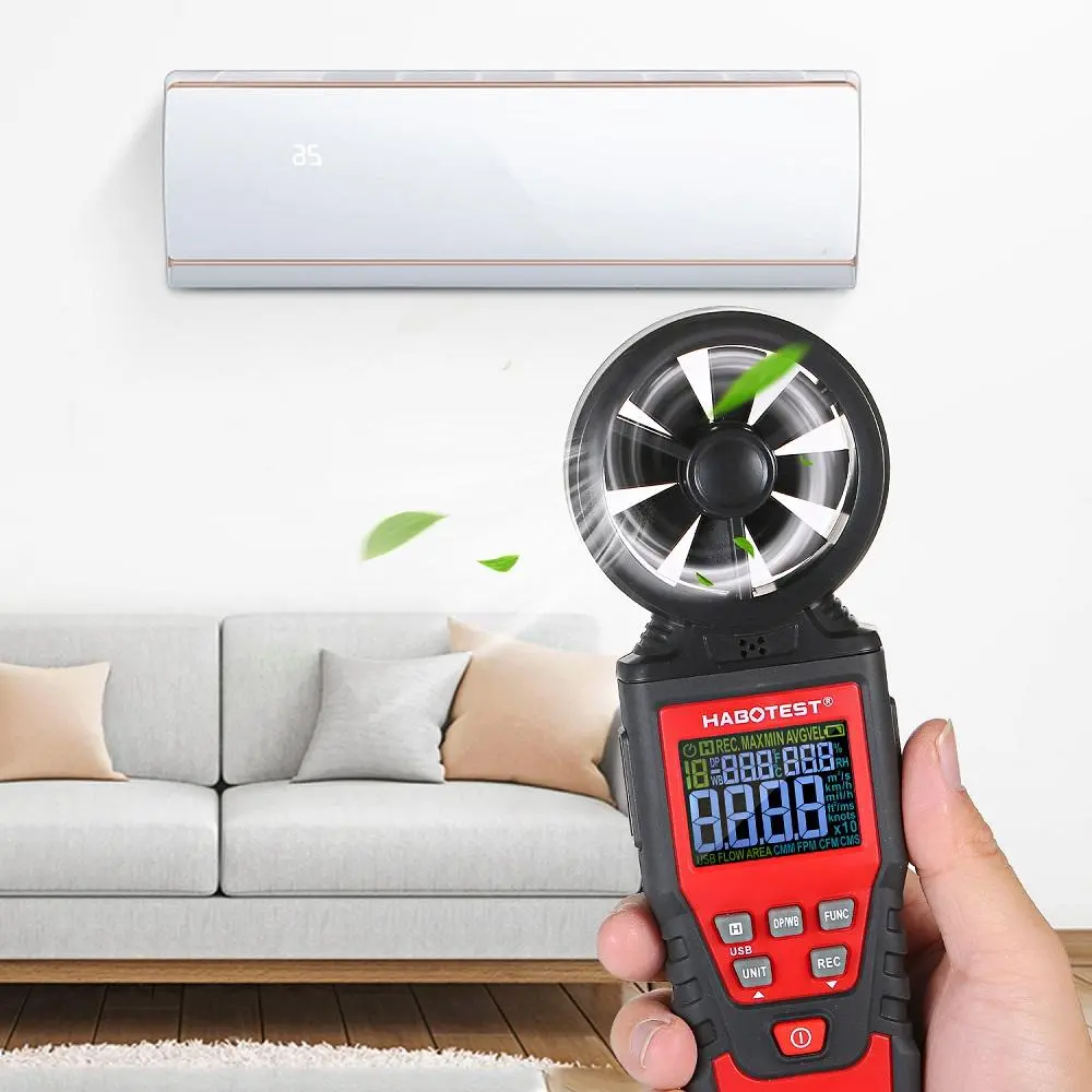 HT625A/HT625B Digital Anemometer - Handheld Wind Speed Meter with Data Hold