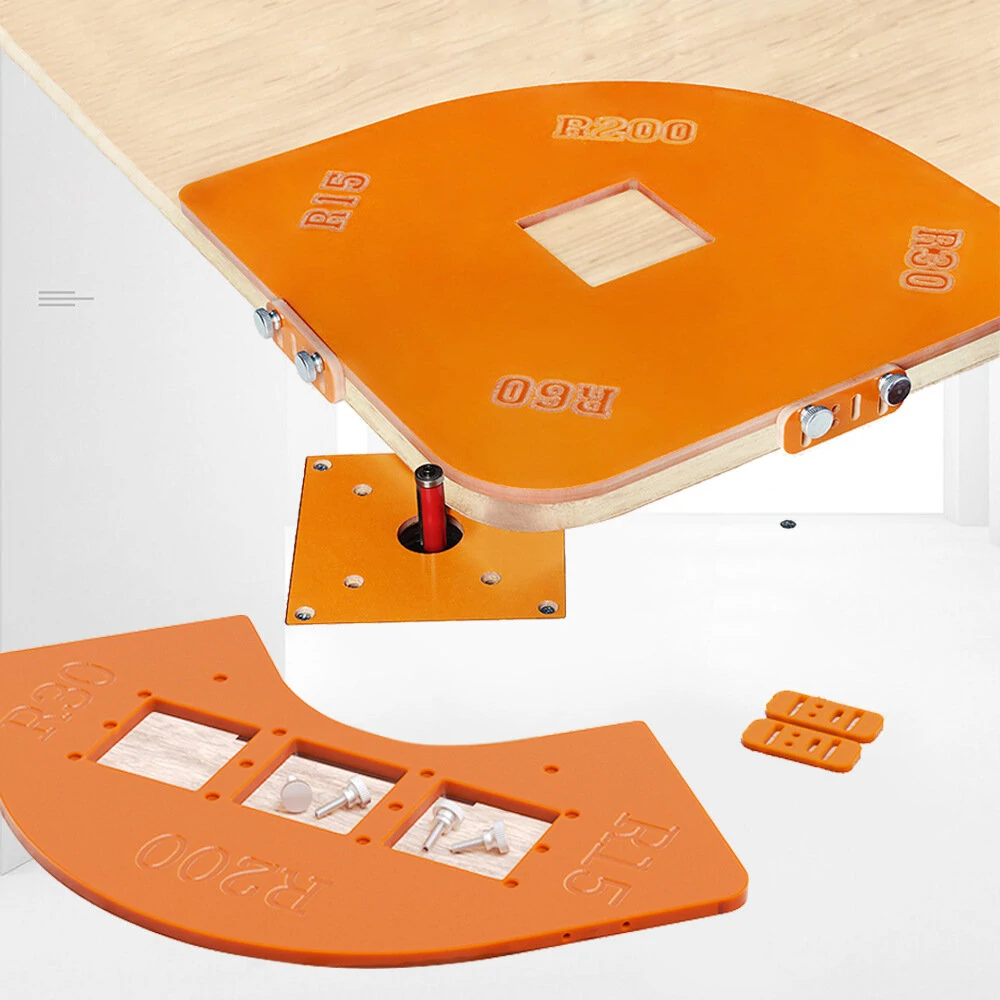 Woodworking Router Corner Radius Templates Jig - R5 to R40 Arc Set | Router Table Tool