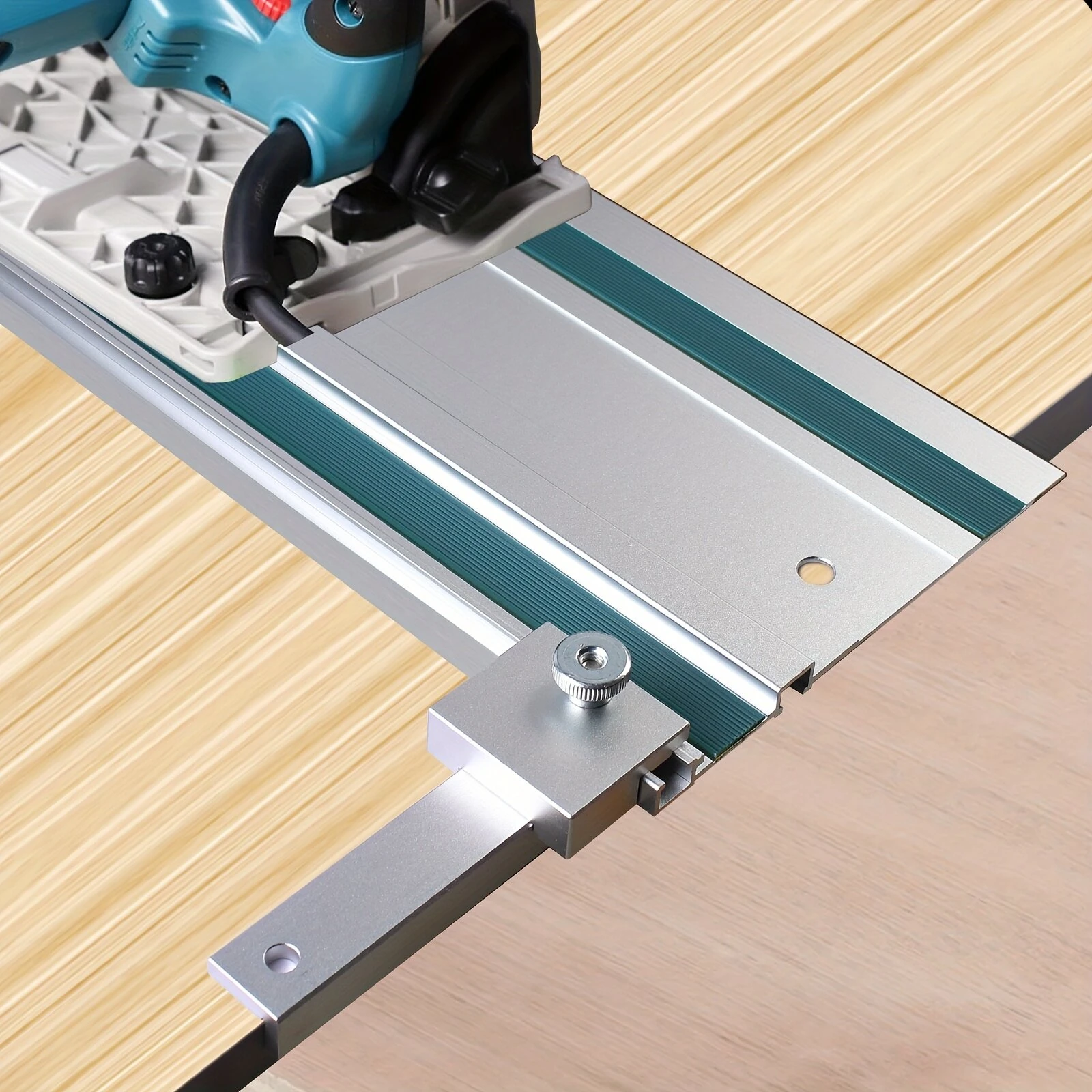 Aluminum Alloy Track Saw Square Guide - 90 Degree Right Angle for T-Track System