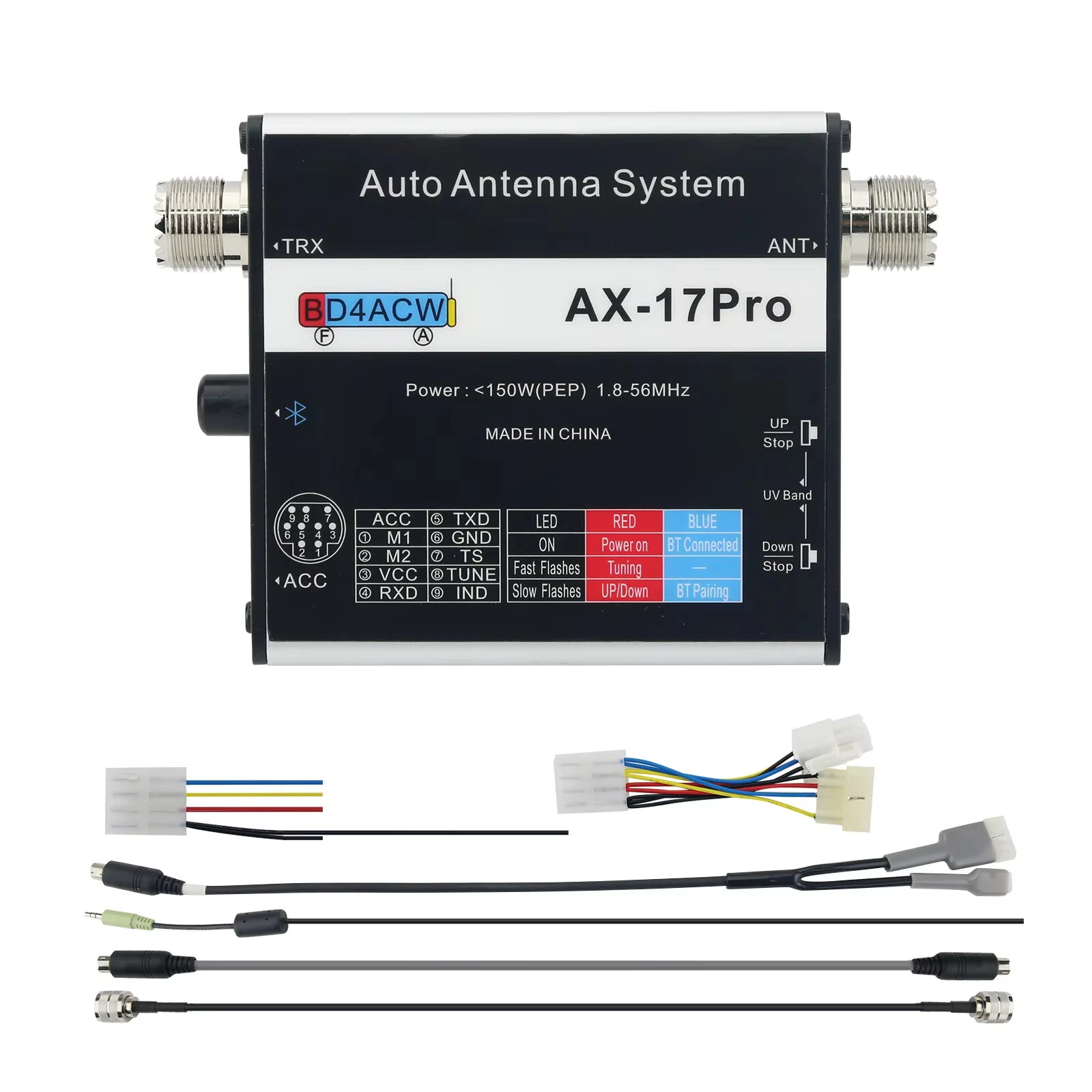 AX-17 Pro Automatic Screwdriver Antenna Controller - Bluetooth, 12V DC Motor | Compatible with ICOM, YAESU, ALINCO, ATAS-120A