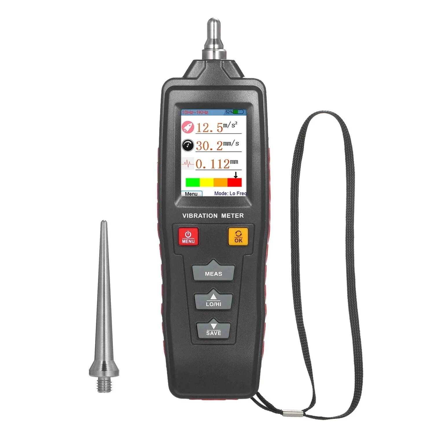 WT63B Digital Vibration Analyzer | Color LCD Meter for Speed & Acceleration