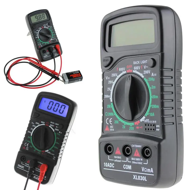 ANENG XL830L Digital Multimeter - AC/DC Volt Current Tester & Ohm Meter