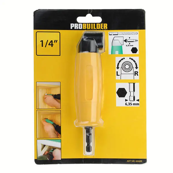 90 Degree Right Angle Drill Adapter - Reversible Ratchet Screwdriver Driver