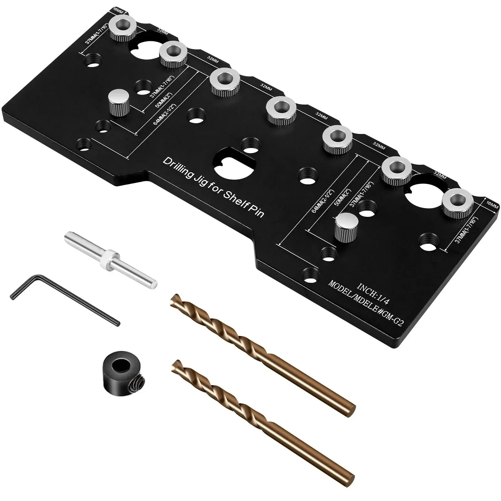 Kreg Pocket Hole Jig - Adjustable Aluminum Drill Guide with 2 Drill Bits