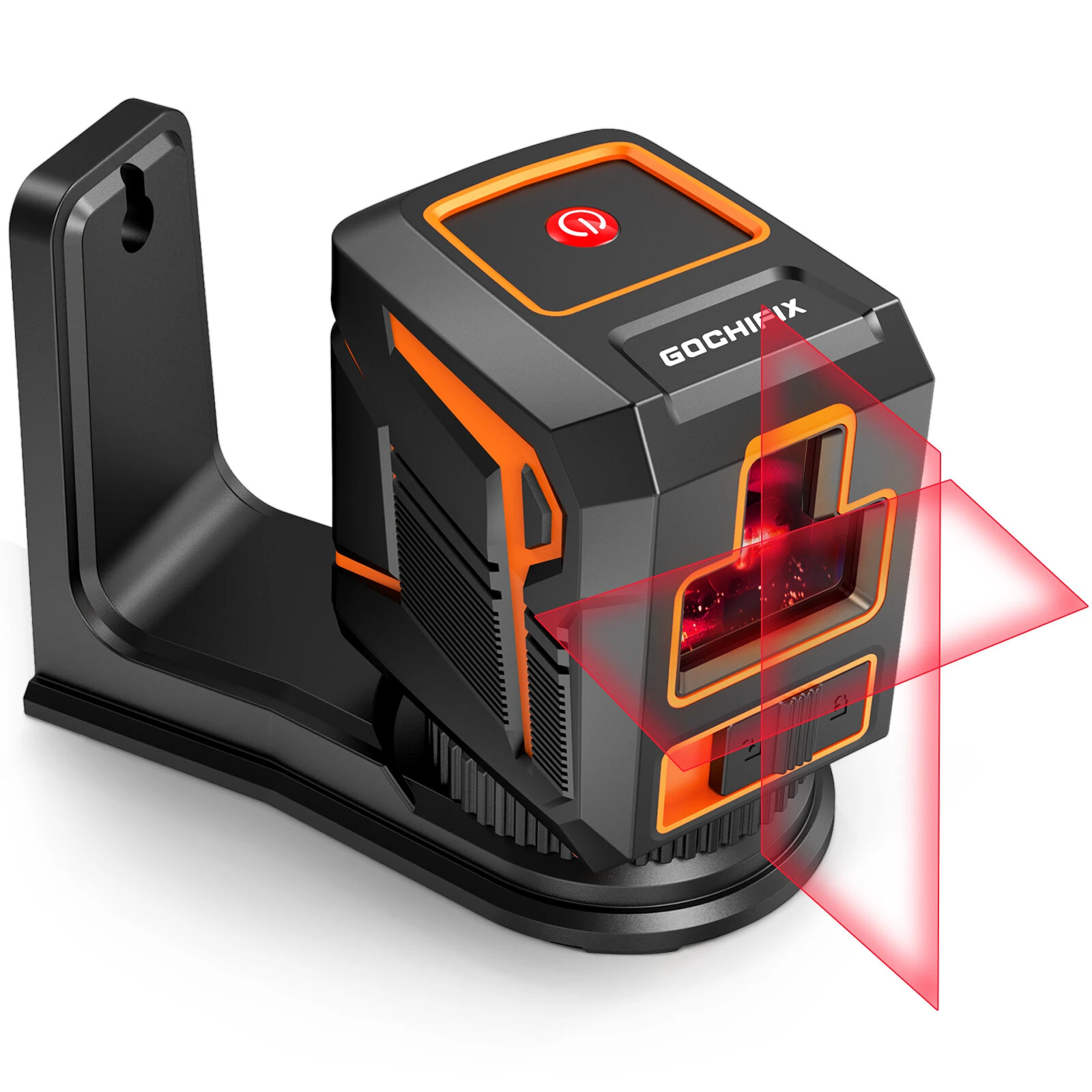 GOCHIFIX 360 Self-Leveling Red Laser Level - 100ft Range with Suction Stand & Receiver