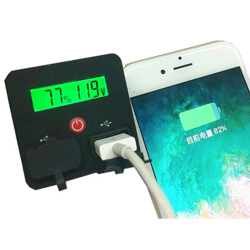 JS-CU3 Waterproof Battery Capacity Tester | 12V 24V for Li-ion & Lead-Acid | USB Phone Charger