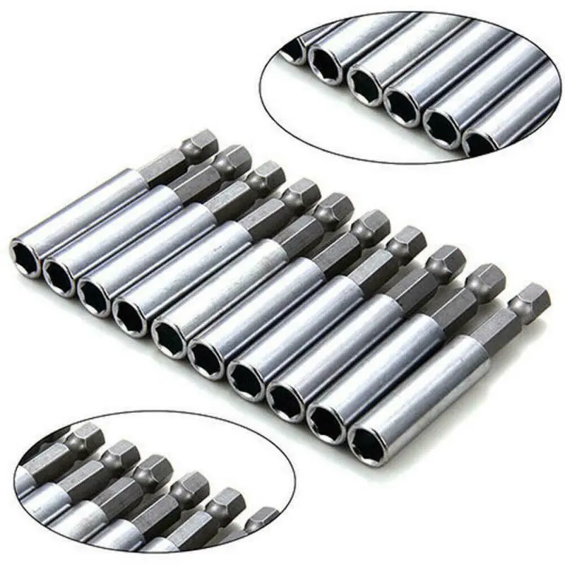10pcs Magnetic Hex Shank Drill Bit Holder | Socket Extension for Screwdriver