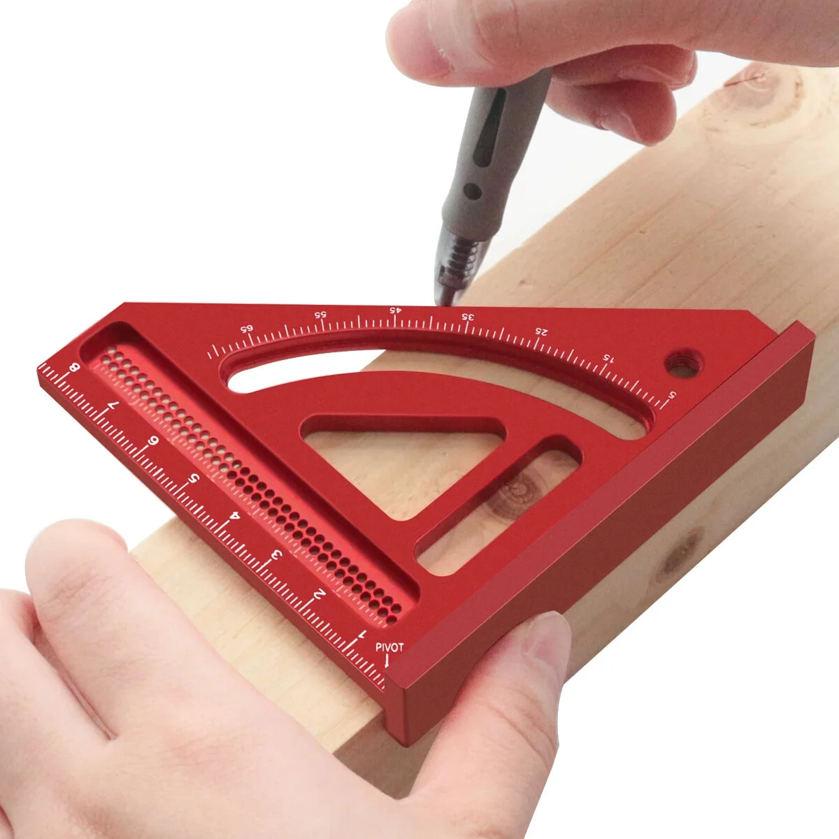 JIGHOLE Multi-Angle Measuring Ruler - Aluminum Alloy Protractor & Height Gauge for Woodworking