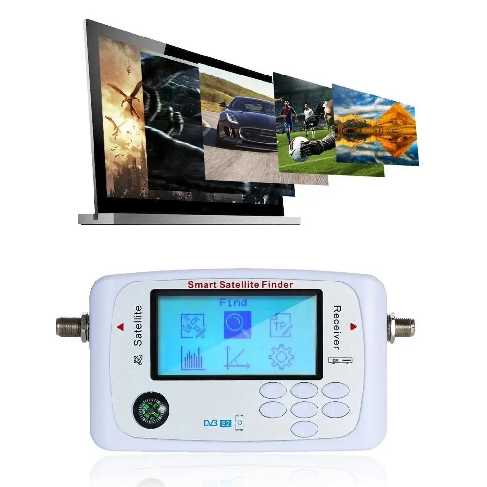 Mini Digital Satellite Signal Finder Meter with LCD Display | APP Control & Compass