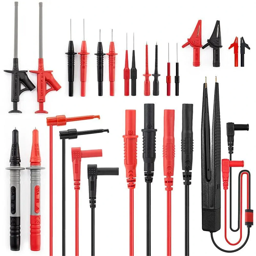 KAIWEETS KET05 Multimeter Test Lead Kit | CAT IV 600V 15A | Stackable Interchangeable Design
