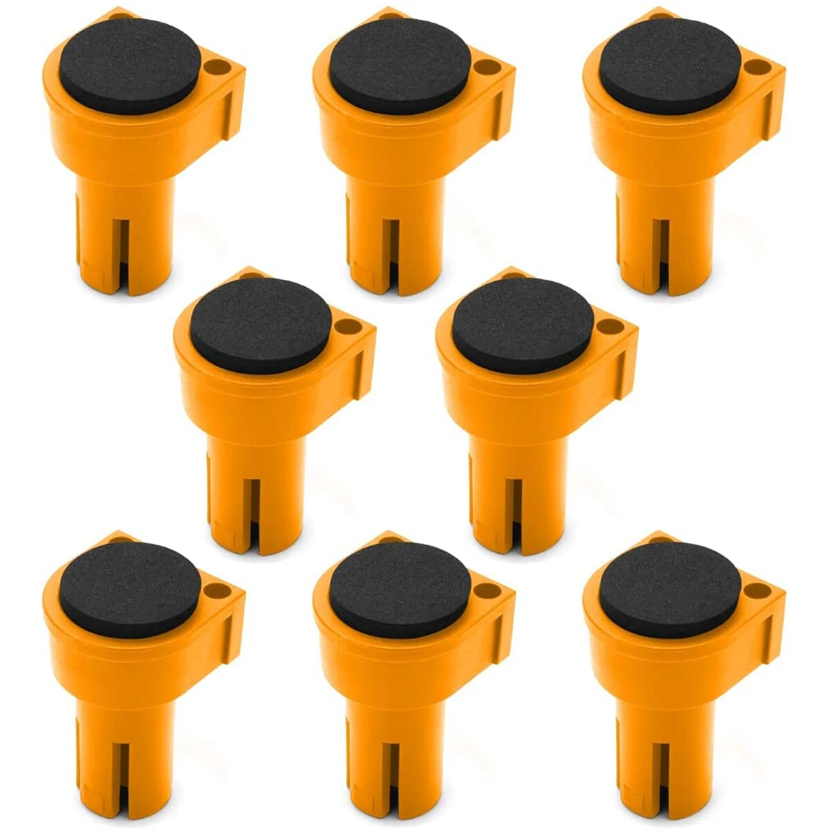 8PCS EVA Rubber Bench Dog Clamps - 19mm 20mm Workbench Peg Brake Stops | Anti-Slip Woodworking Tool