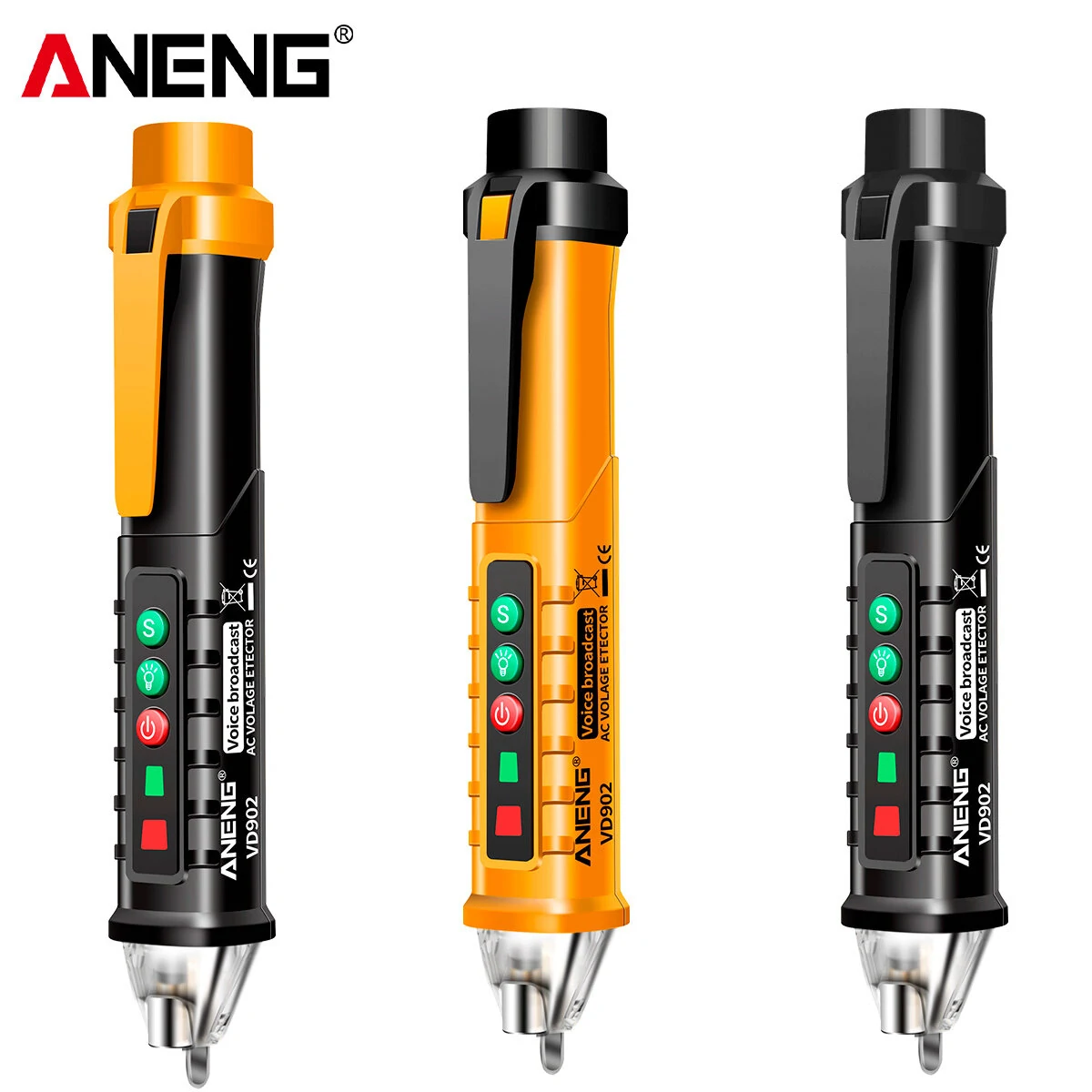 ANENG VD902 Non-Contact Voltage Tester Pen | 12-1000V AC Detector with Laser