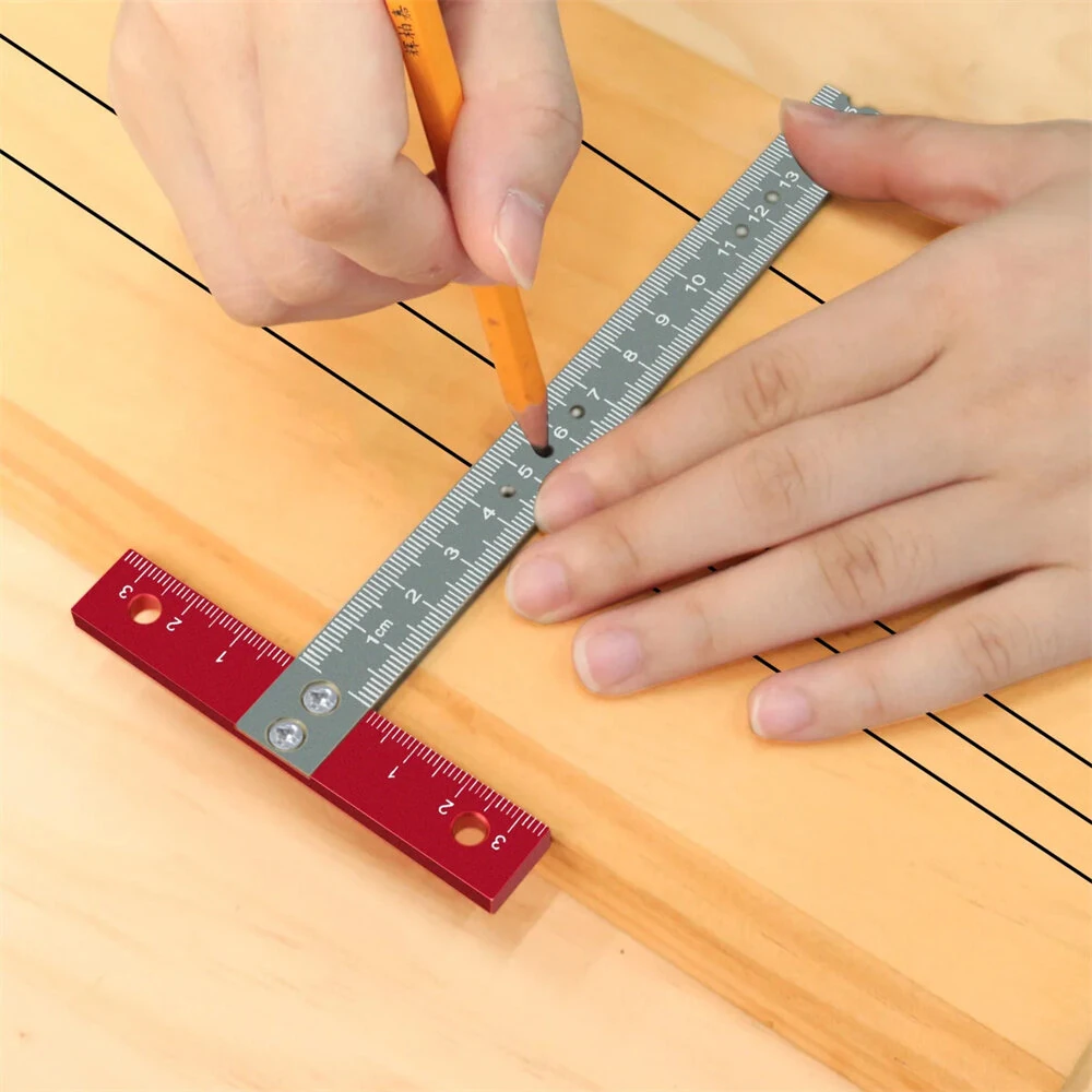 Aluminum T-Square Ruler 170mm x 85mm | High Precision Drafting Tool for CNC & Laser