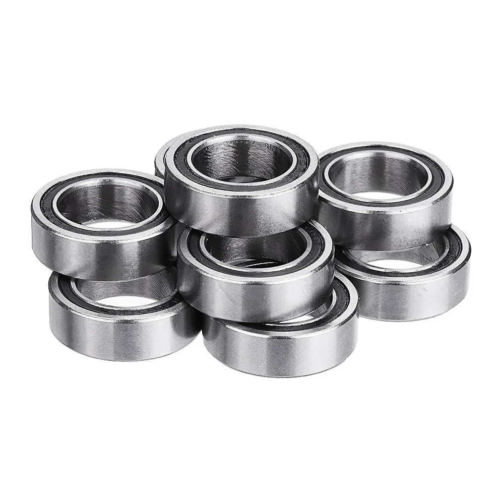 Machifit 10pcs Miniature Ball Bearings - 6700-2RS 10x15x4mm/10x16x5mm - Deep Groove - Double Rubber Seal