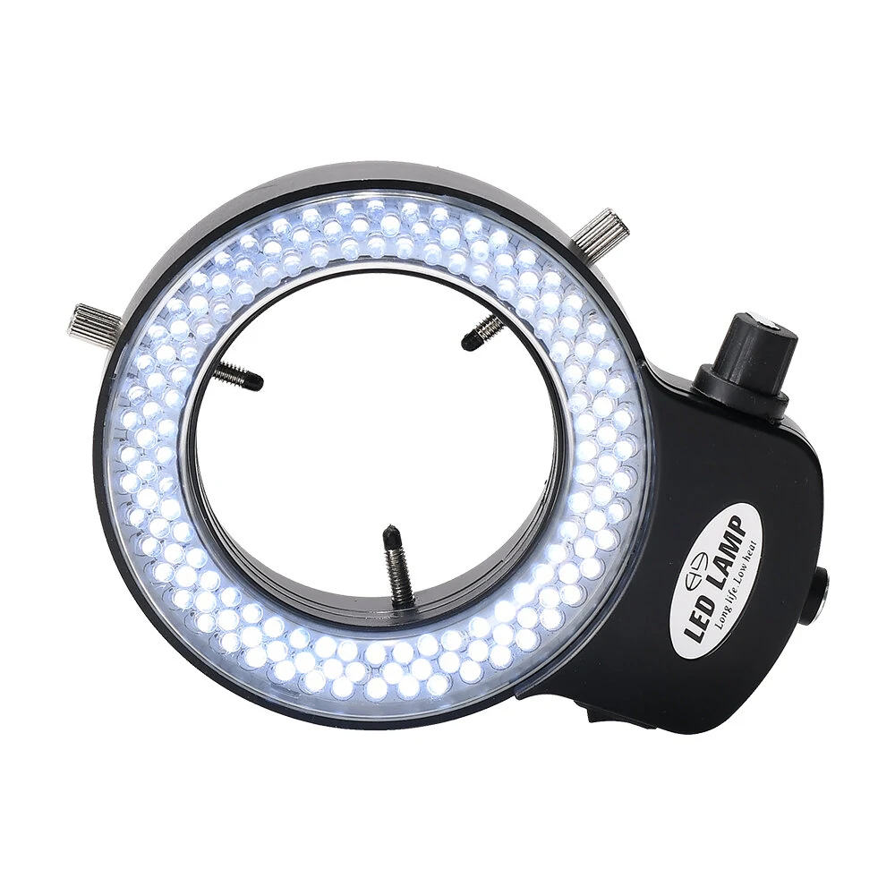 HAYEAR 144 LED Ring Light - 6500K Adjustable Illuminator for Stereo Microscope & Camera