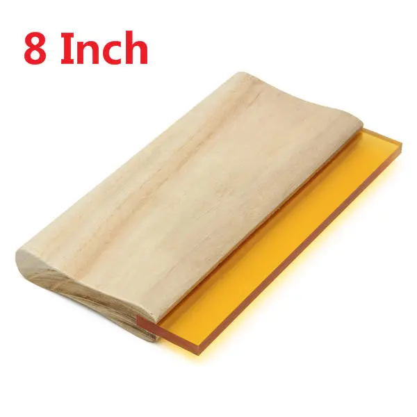 Speedball 8 Inch Wooden Handle Squeegee - 70 Durometer Ink Scraper Blade