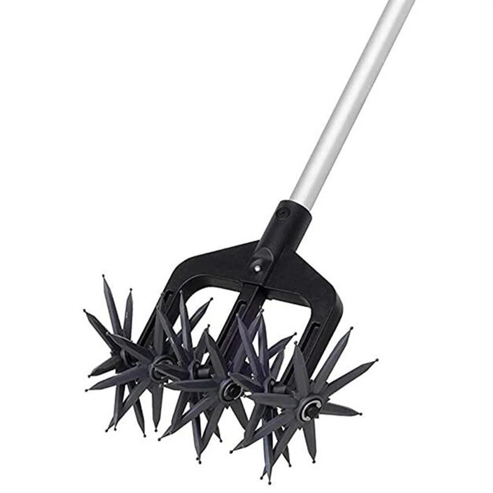 Rotary Cultivator | 2-in-1 Manual Garden Tool for Soil Plowing & Lawn Aeration