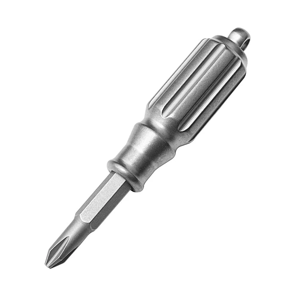 Titanium Alloy Screwdriver - S2 Steel Bit & Tungsten Head | Non-Slip EDC Tool