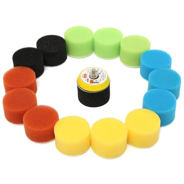 Meguiar's 16pc 2 Inch Polishing Pad Kit - 50mm Buffing Pads for Car Polisher