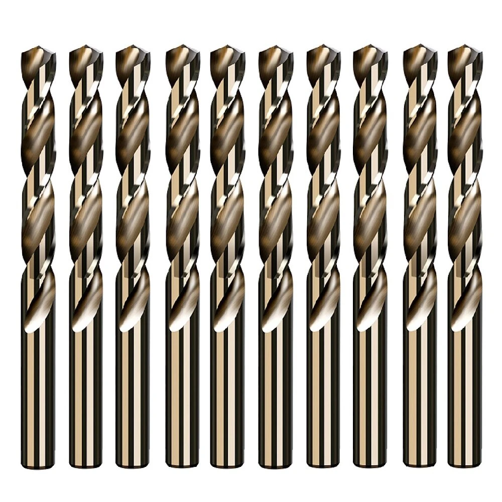 M35 Cobalt HSS Twist Drill Bits - 10Pcs Set for Metal & Stainless Steel | 5.2-8.5mm