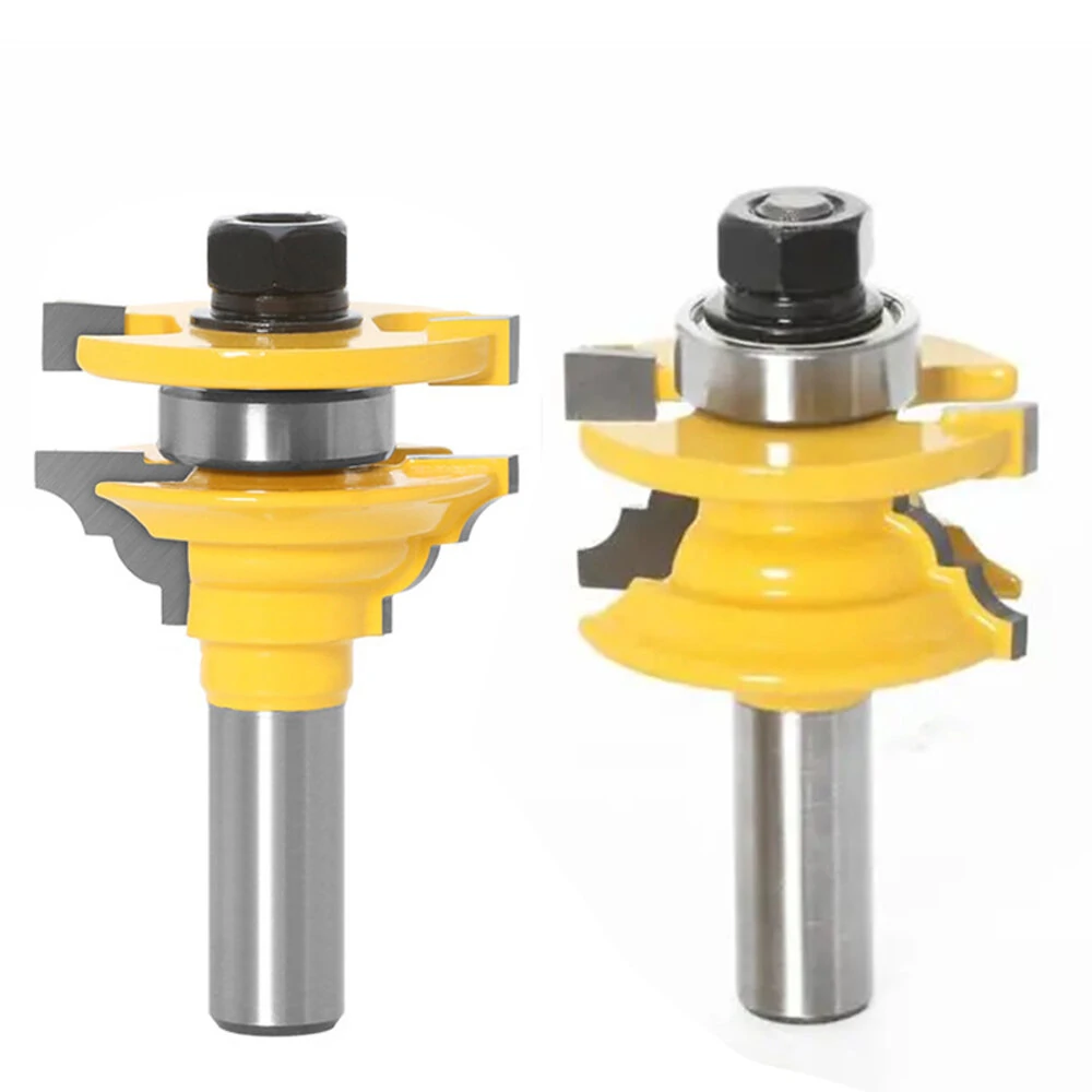 LAVIE 1/2 12mm Shank Round Corner Rail & Stile Router Bits | Woodworking Door Milling Cutters