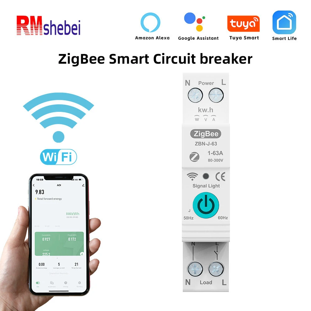 TUYA ZigBee Smart Circuit Breaker - Remote & Voice Control | Google Assistant & Alexa