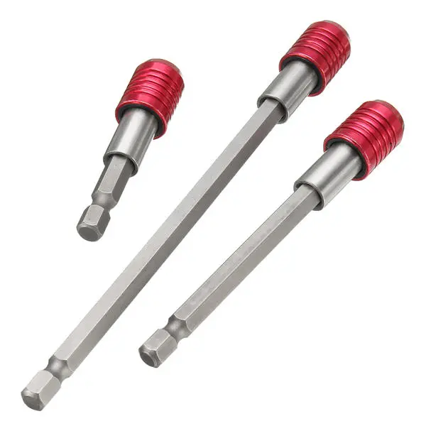 3pcs Stainless Steel 1/4 Hex Screwdriver | Self-Locking Extension Holder