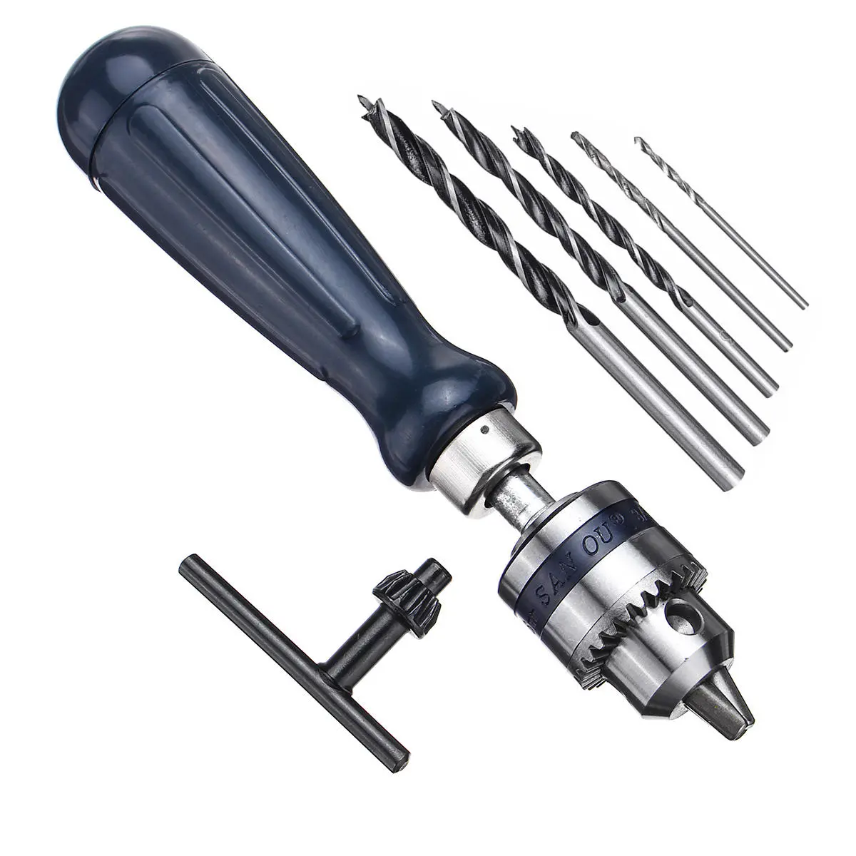 Aluminum Hand Drill - Keyless Chuck with Micro Twist Drill Bit