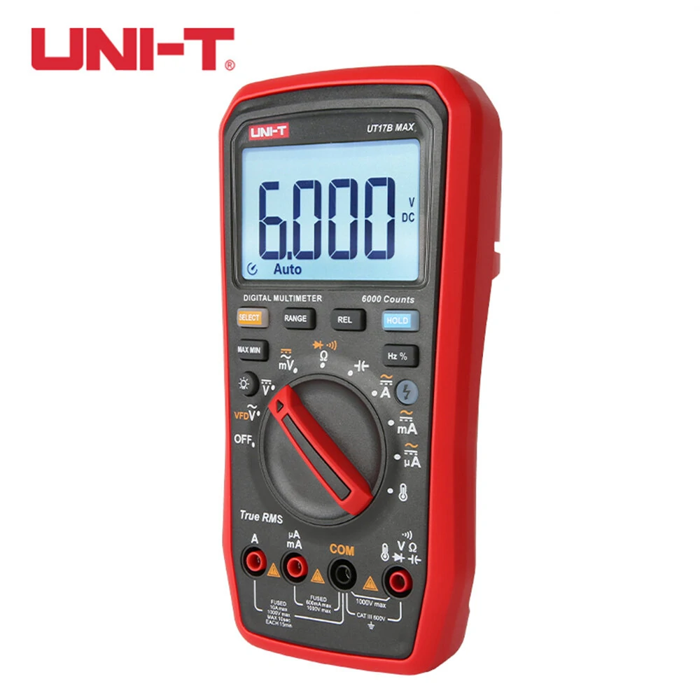 UNI-T UT17B MAX True RMS Digital Multimeter | Auto-Range Voltmeter Ammeter