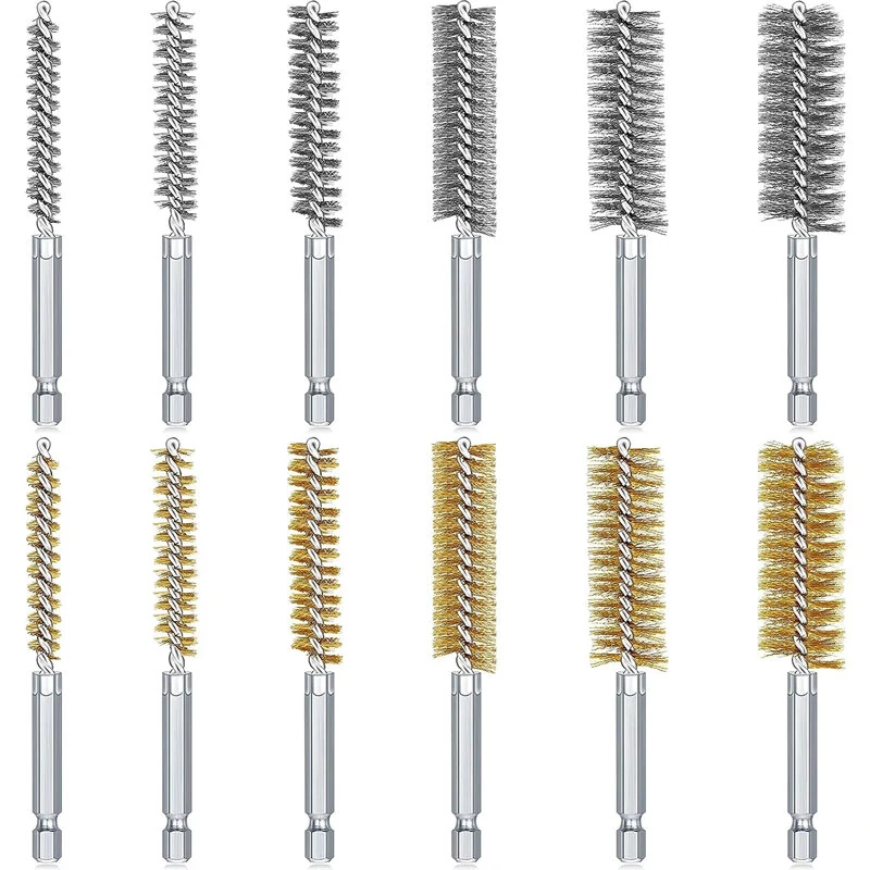 Stainless Steel Drill Brush - Hex Shank Rust Removal Tool | 6 Sizes