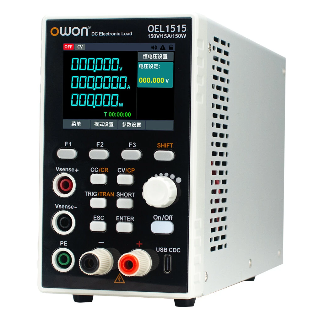 OWON Programmable DC Electronic Load 150W 300W | RS485 RS232 SCPI | 2.8-inch TFT LCD