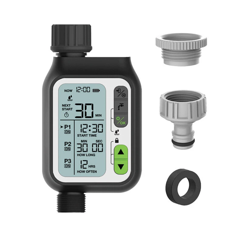 Automatic Irrigation Timer - 3 Separate Timing Programs - Electronic Outdoor Garden Regulator
