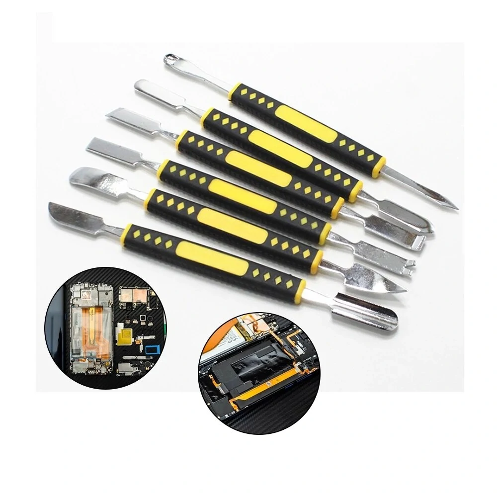6Pcs Double Head Spudger Set - Metal Phone Repair Tools for iPhone & Tablet