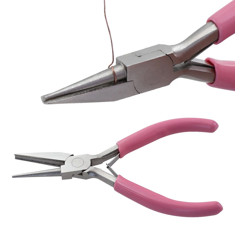 Mini Winding Pliers 5 Inch - Semi-Slot & Round Mouth Jewelry Tool for DIY Handmade