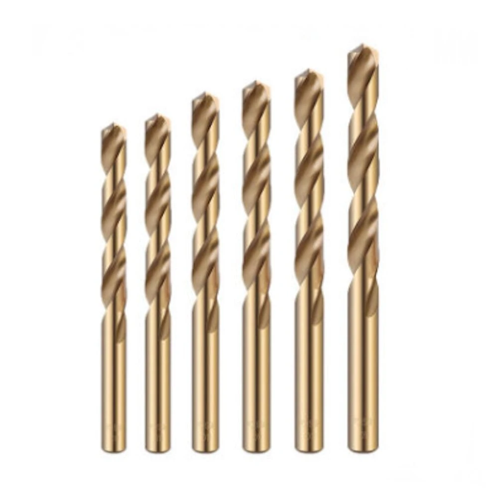 HSS M43 Cobalt Drill Bit Set - 6Pcs 3-10mm for Metal & Wood Drilling