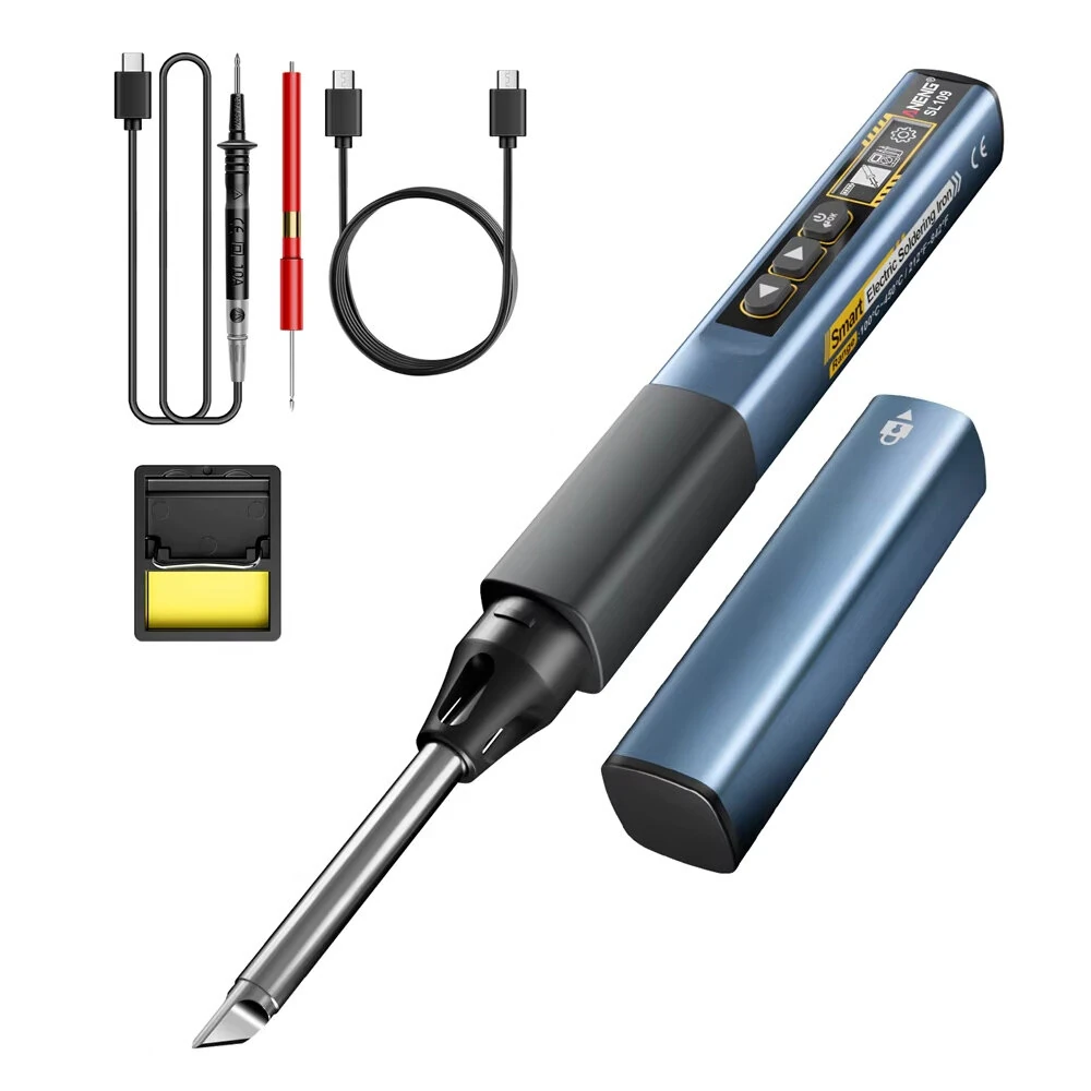 ANENG SL109 75W Soldering Iron - Adjustable 100-450°C | Type-C Fast Charging & OLED Display
