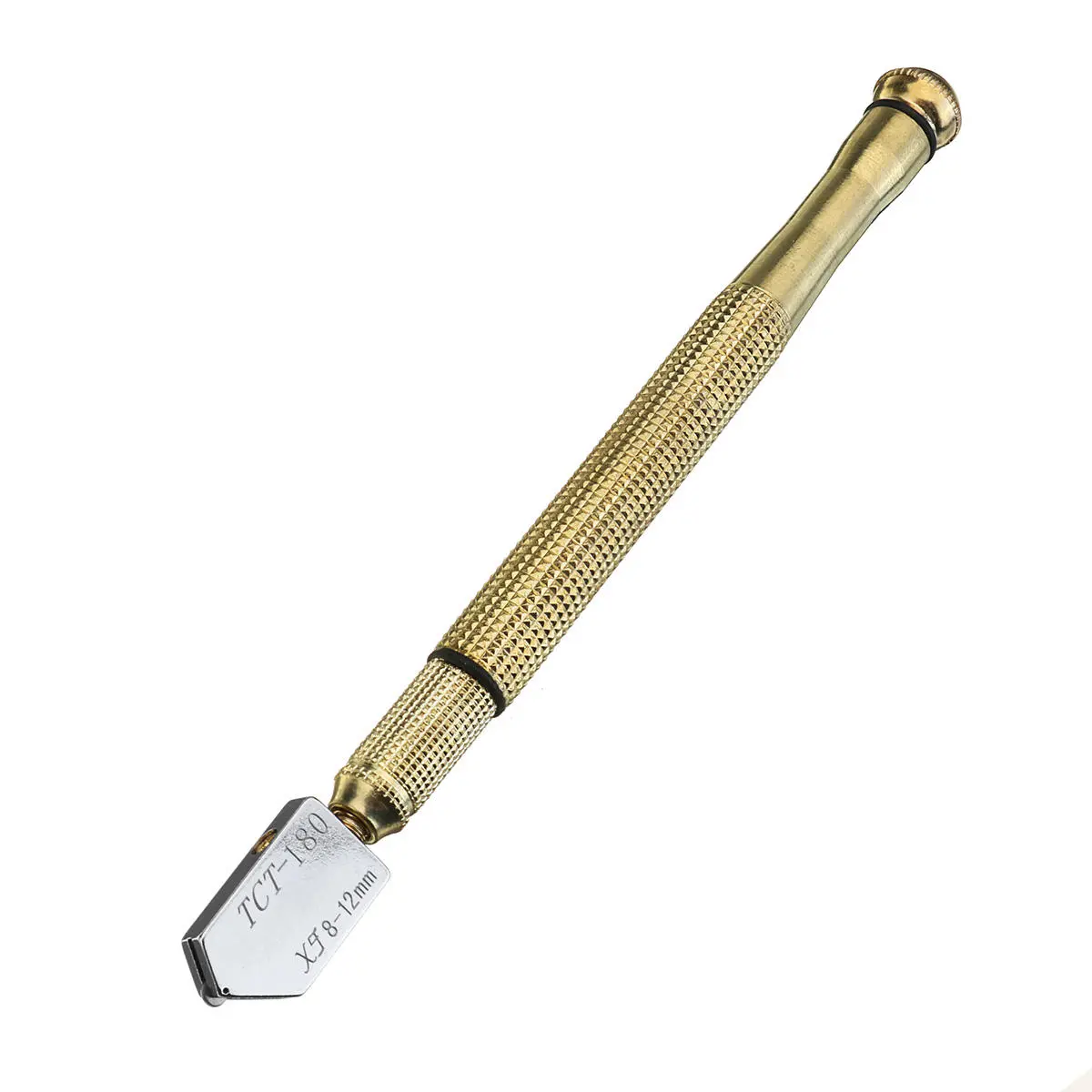 Glass Cutter with Oil Feed - 17mm Metal Handle Straight Head for Glass & Ceramic Tile