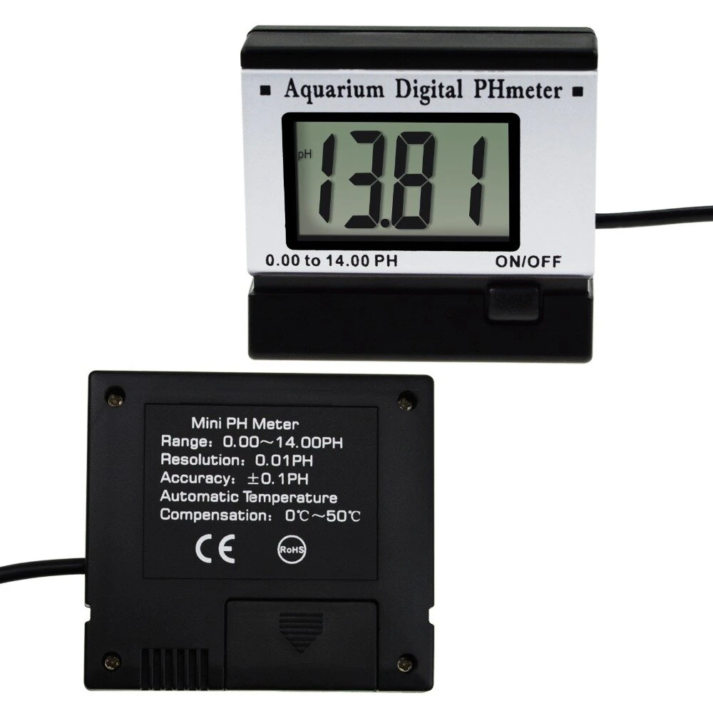 Digital PH Monitor Meter 0.00-14.00pH ATC | Water Quality Tester Kit with Electrode Probe for Aquarium
