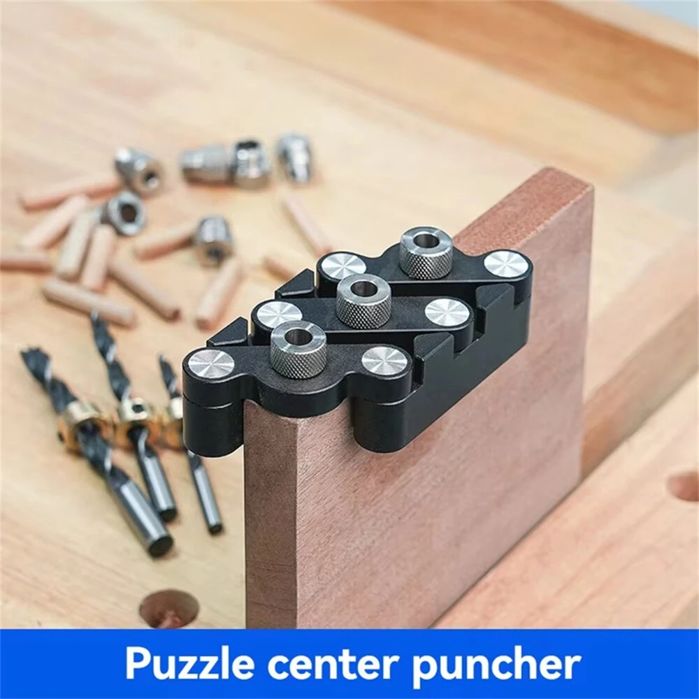 GANWEI Self Centering Dowelling Jig - 6/8/10mm Wood Tenon Drilling Locator