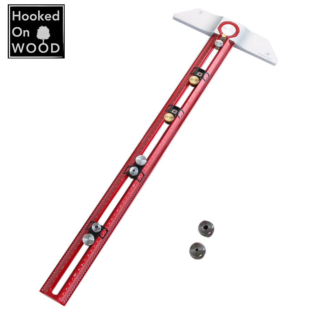 HONGDUI MT-2465 PRO T Square Ruler - Aluminum Alloy Scriber Marking Gauge