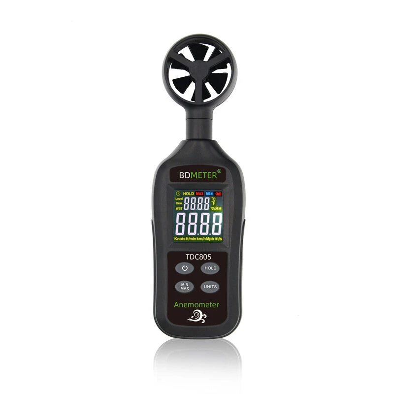 BDMETER TDC805 Digital Anemometer | Handheld Wind Speed & Temperature Tester