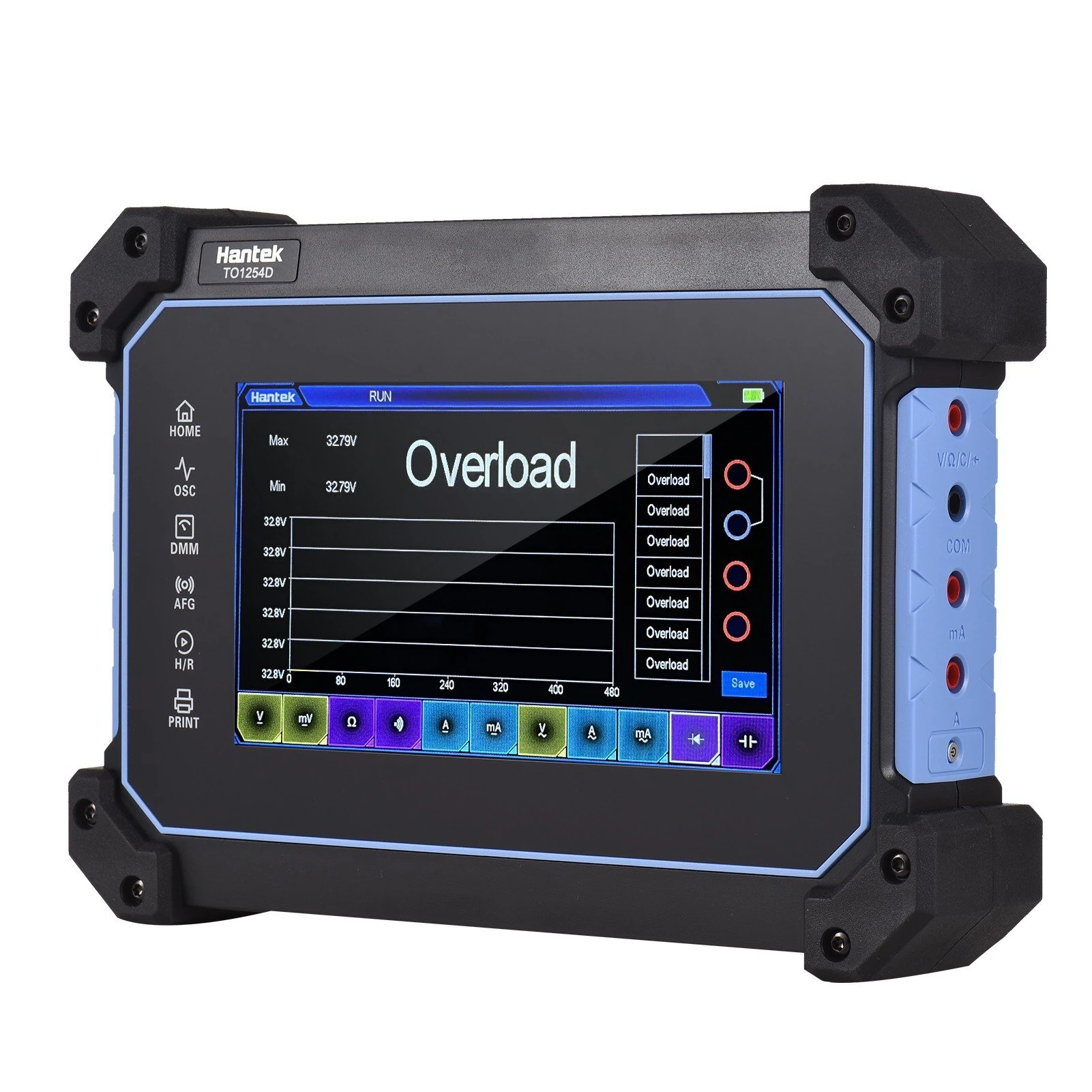 Hantek TO1254D Oscilloscope Multimeter - 4-Channel 150MHz 1GSa/s | 7-inch Portable